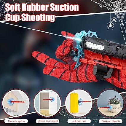 Hero Web Launcher Toy | Rotating Launcher with Soft Bullets & Suction Cups for Kids