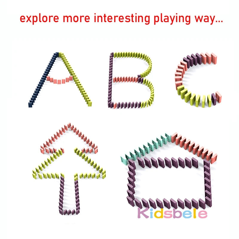 Kids Electric Domino Train Set – Automatic Laying with Sound & Light