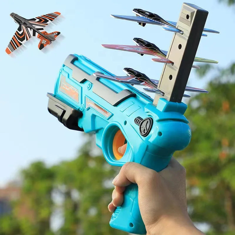 Foam Airplane Launcher Toy for Kids – Hand Launch Catapult Plane, Outdoor Flying Game, Parent-Child Activity Sports Toy, Gift for Boys & Girls