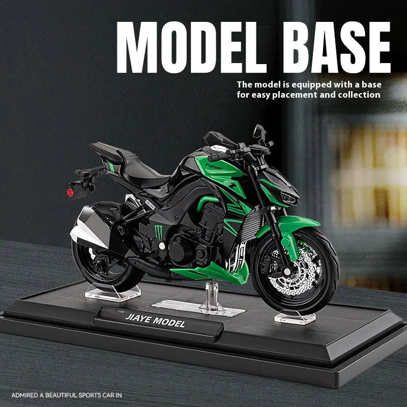 1:12 Kawasaki Z1000 Alloy Motorcycle Model – Simulation Street Bike Toy for Kids & Collectors