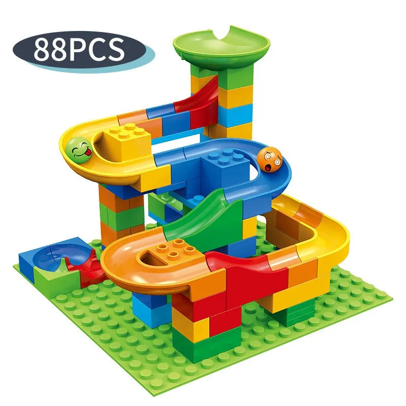 Marble Run STEM Building Set | Maze Track Construction | Compatible Blocks | 84–504 PCS
