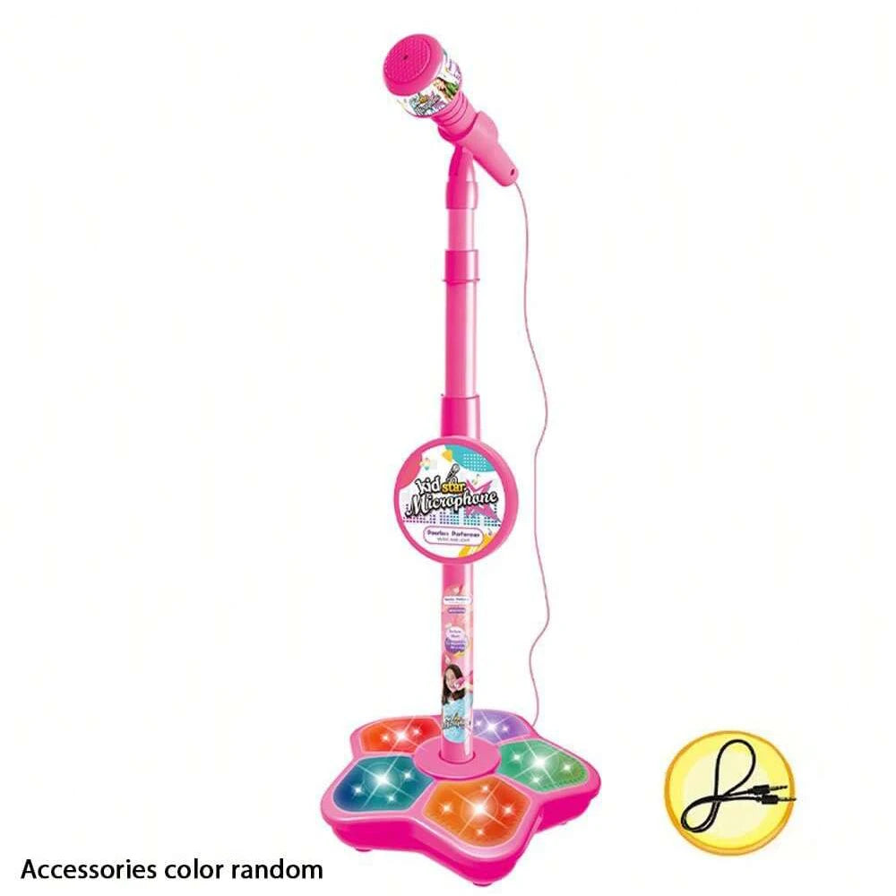 Kids Karaoke Microphone Stand – Portable Music Singing Toy, Adjustable Height