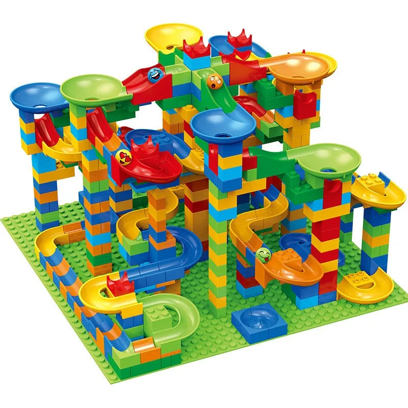 Marble Run STEM Building Set | Maze Track Construction | Compatible Blocks | 84–504 PCS