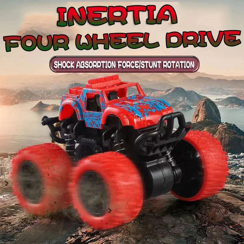 Inertial Off-Road 4WD Stunt Car – 360° Rotating Climbing Vehicle, Shockproof & Fall-Resistant Toy Truck for Kids