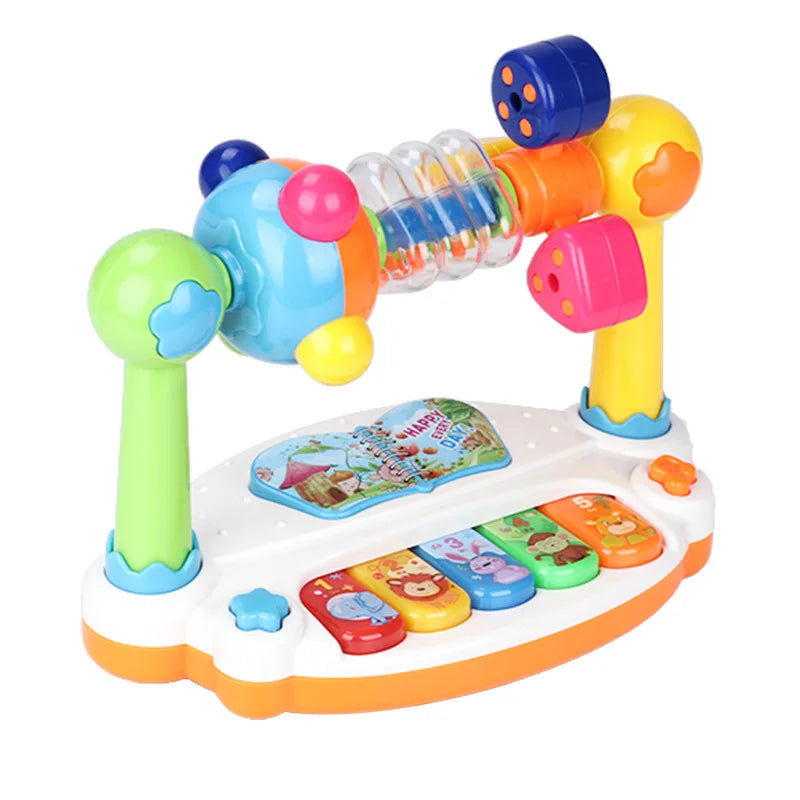 Baby Musical Piano Toy with Lights & Sounds | Rotating Keyboard Early Learning Toy for Toddlers