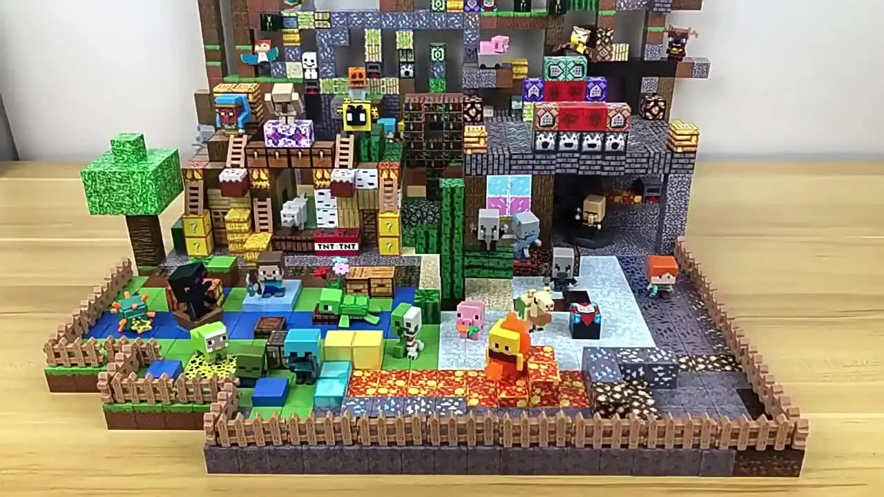 10–200 PCS Magnetic Building Blocks Set – Mini STEM DIY Educational Toy for Kids