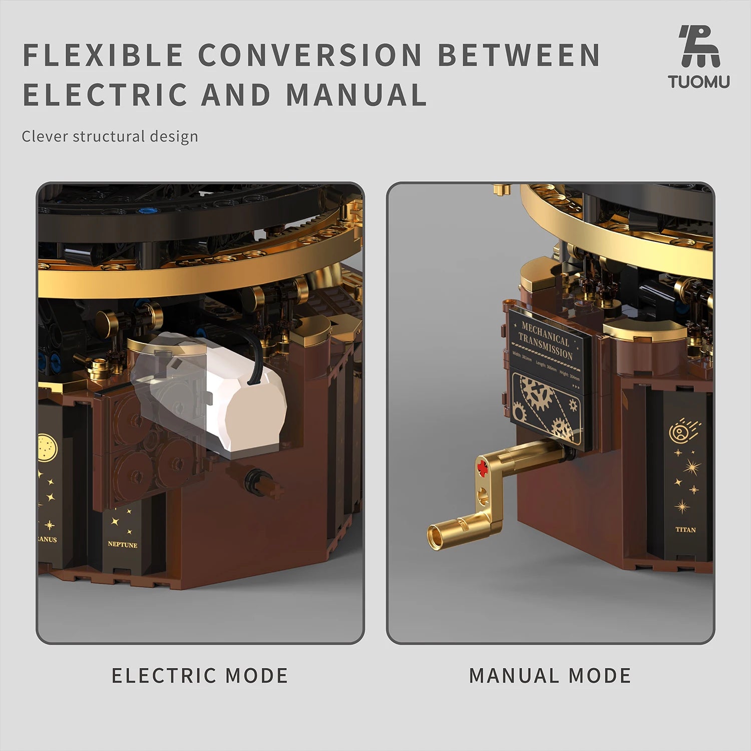 Electric Solar System STEM Building Blocks – Rotating Sun & Earth Space Science Model Toy