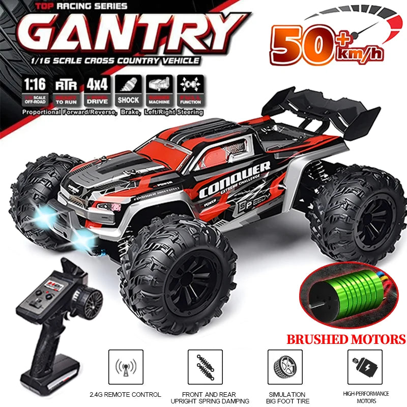 SCY 16102 1:16 4WD RC Car – 50KM/H High-Speed Drift Truck with LED Lights