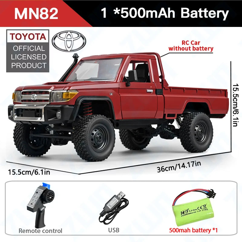 1/12 ZWN MN82 LC79 4WD RC Pickup Truck – Off-Road Climbing Remote Control Car