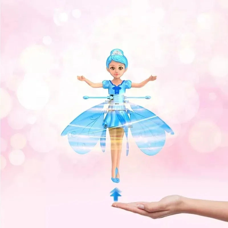 Elf Fairy Flying Gesture Toy – Induction Helicopter Luminous Flying Doll for Kids Christmas Gift