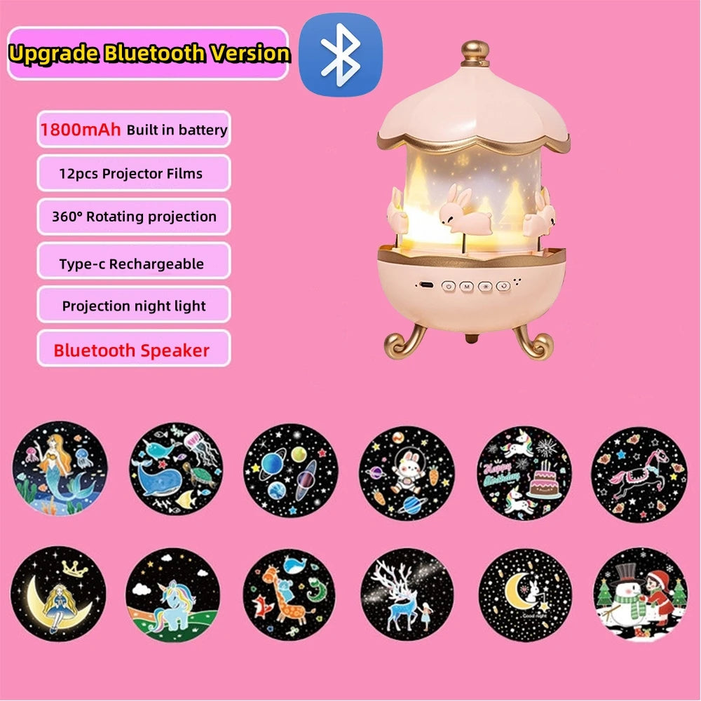 Star Projector for Kids 12 Films Star Lights for Ceiling Projector Baby Night Lamp with Bluetooth Speaker Exquisite Gifts