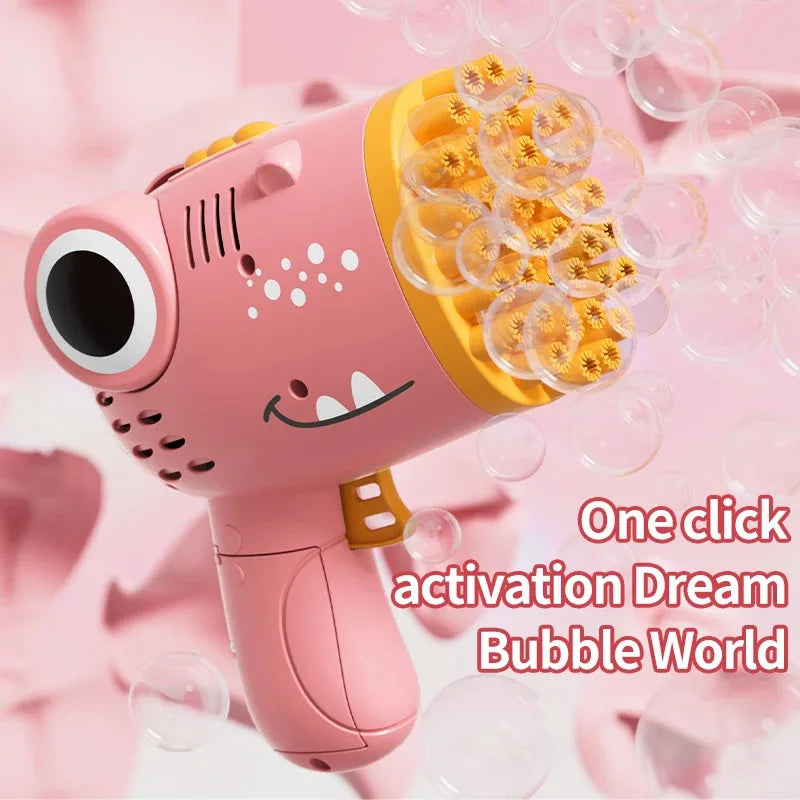 Hole Dinosaur Bubble Machine Toy | Automatic Bubble Blower for Kids | Outdoor Party Gift -40