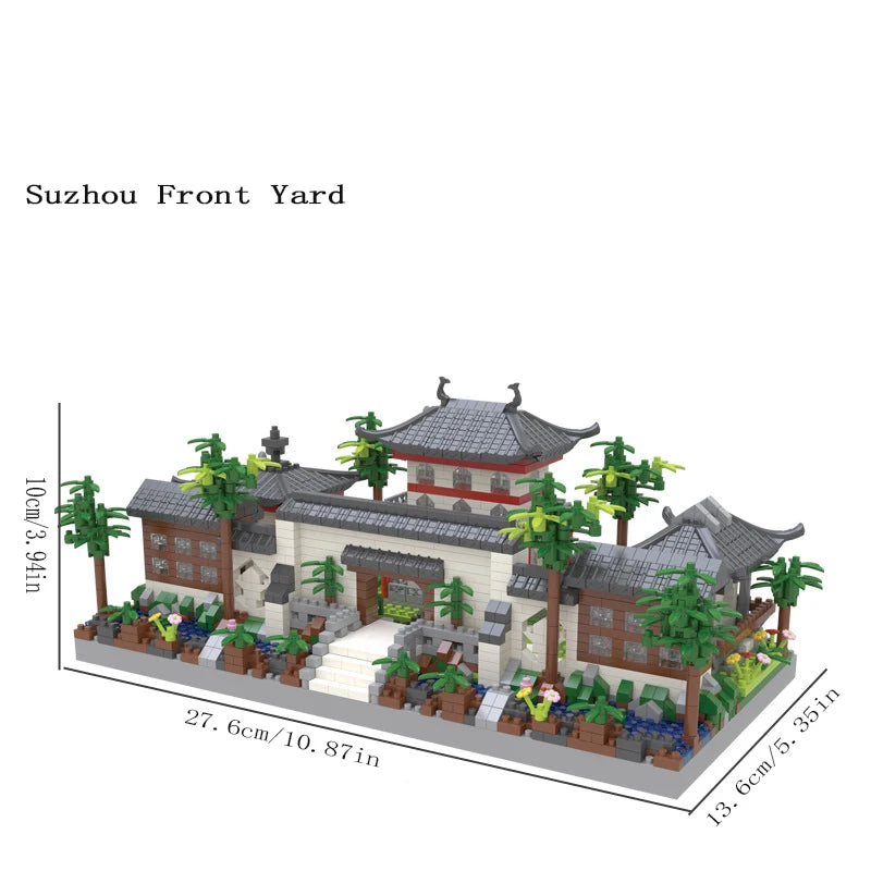 Suzhou Garden Micro Bricks Building Set – Mini Architecture Puzzle | Chinese Classical Garden Model Toy | Micro Particle Assembly Kit
