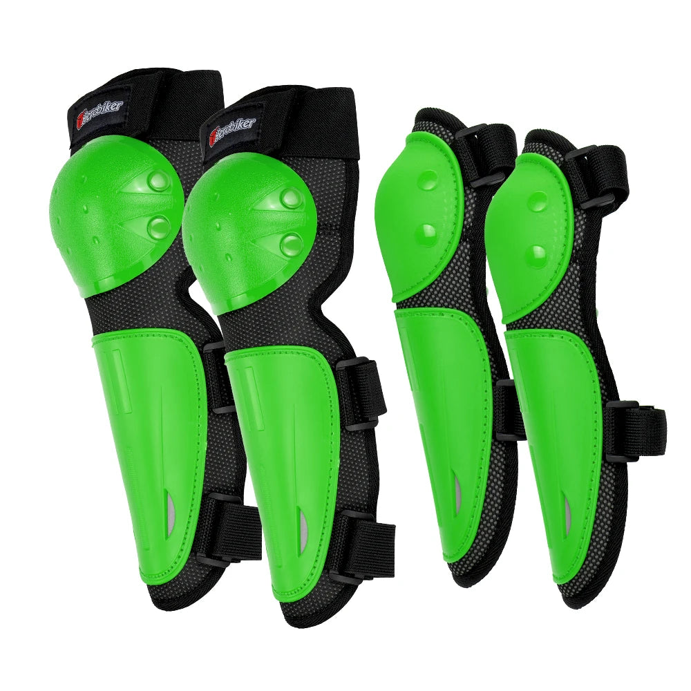 Kids Motocross Motorcycle Protective Armor Set – Body Vest & Kneepads fo