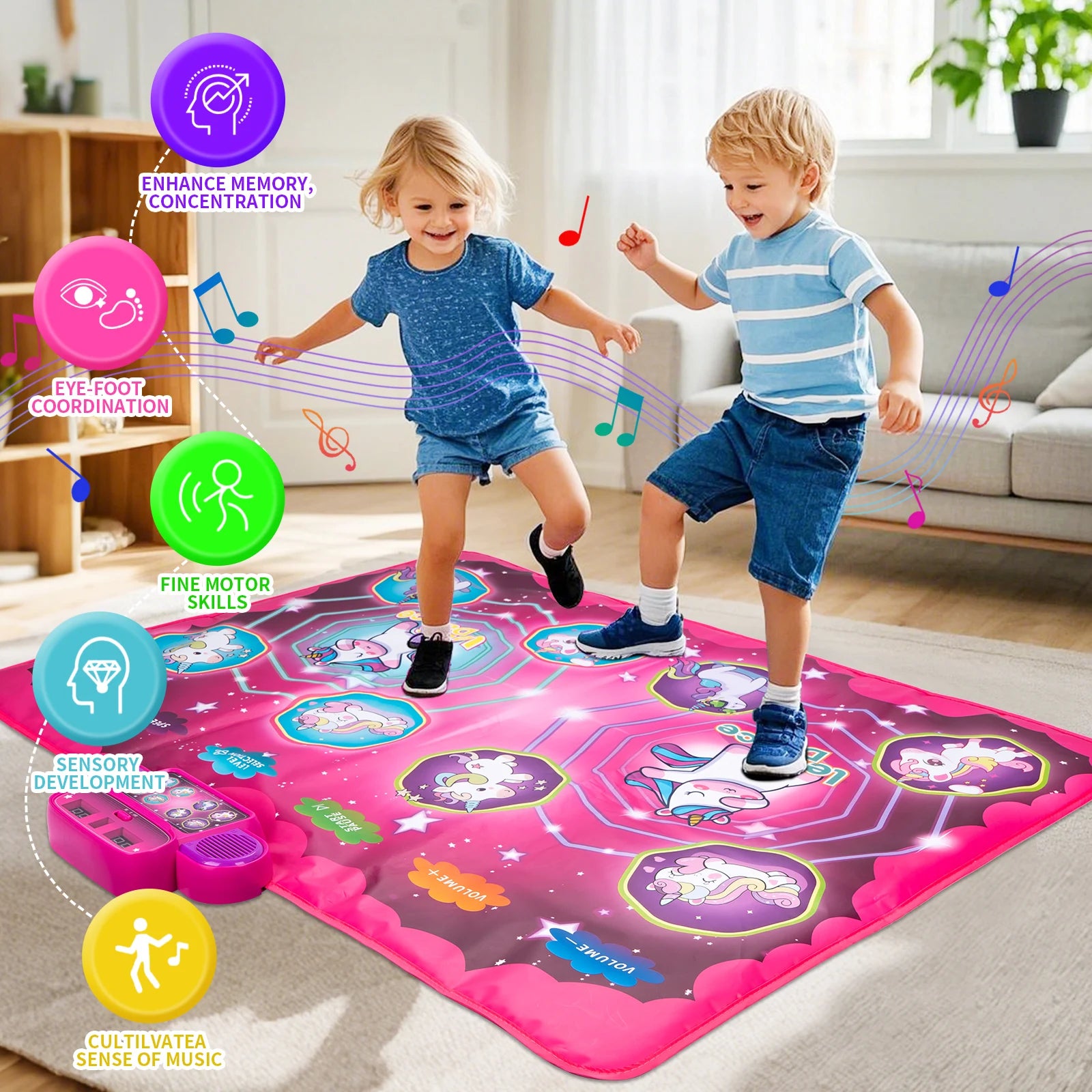 Kids Electronic Dance Mat with Music – Double Play