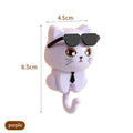 Cute Cat Hook – Rotating Wall Hanger for Keys, Clothes, Hats & Glasses, Adhesive Organizer