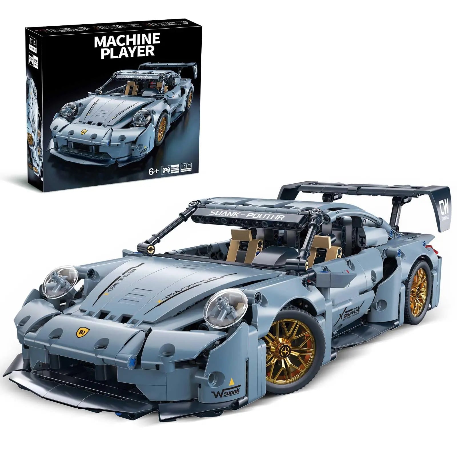 TOYLINX 1:14 Sports Race Car Building Set – MOC Assembly Kit for Kids & Adults