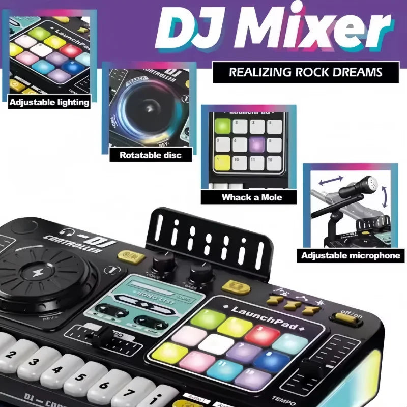 Kids DJ Mixer Toy – Multifunctional Music Controller with Effects 🎵