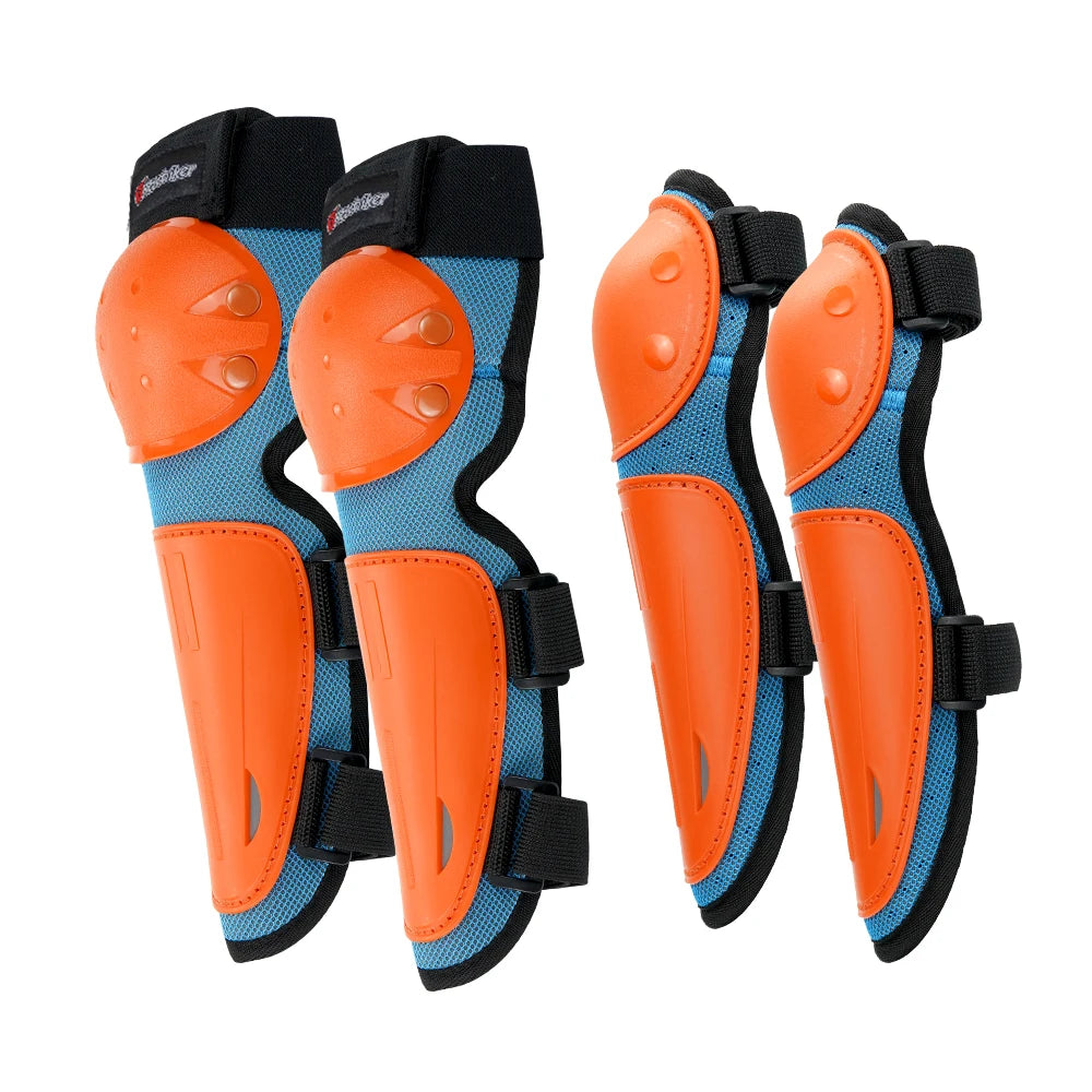 Kids Motocross Motorcycle Protective Armor Set – Body Vest & Kneepads fo