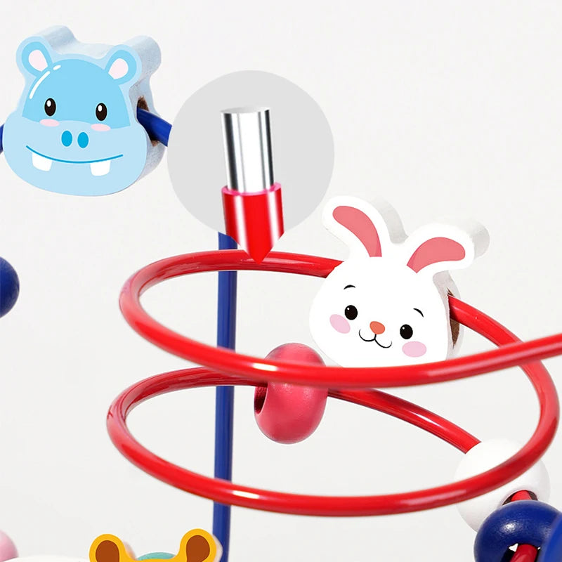 Montessori Wooden Bead Maze Toy for Toddlers – Educational Fine Motor Skills Activity, Color & Shape Learning for Preschool Kids