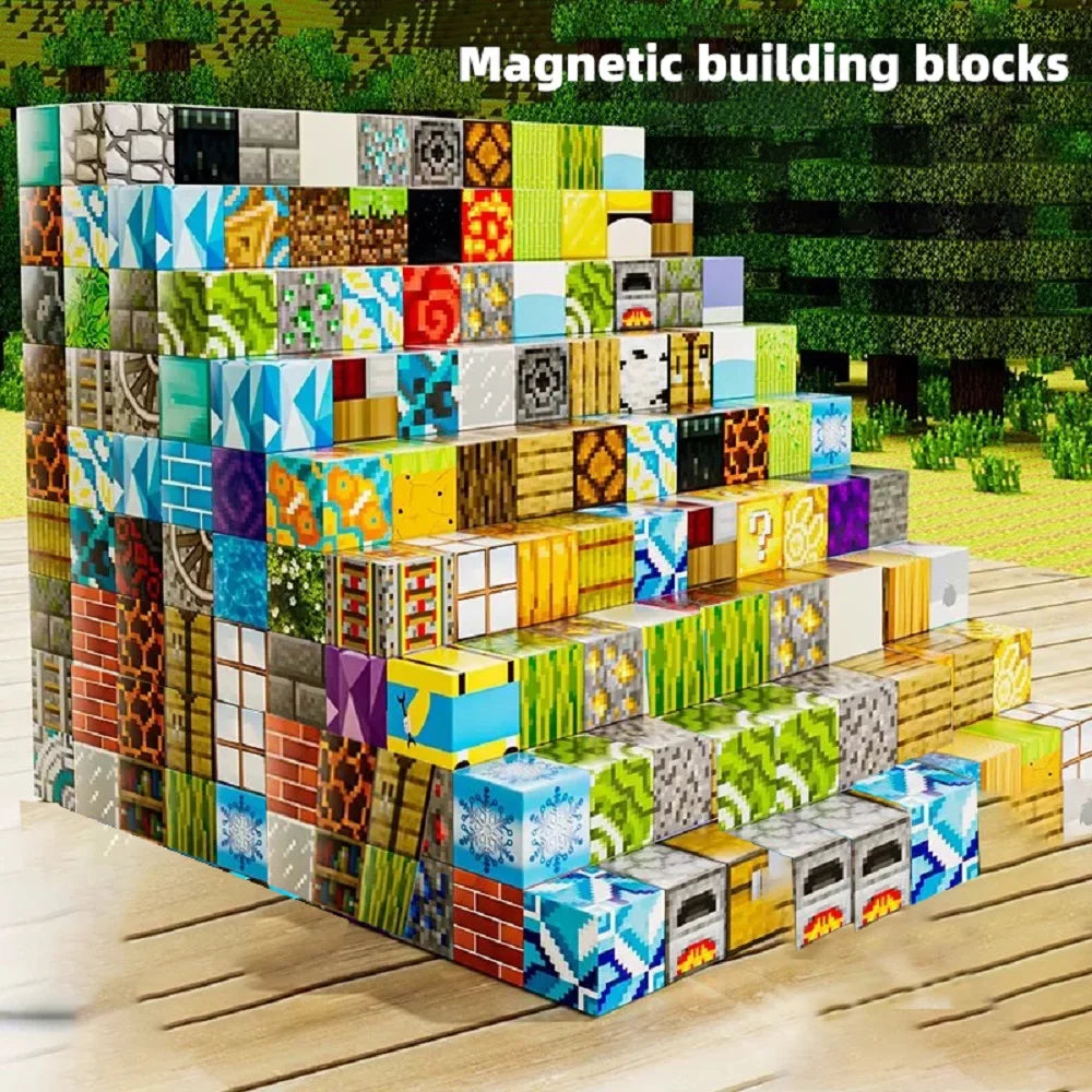 Magnetic Building Blocks Set with Storage Box – Kids’ DIY Assembly Toy