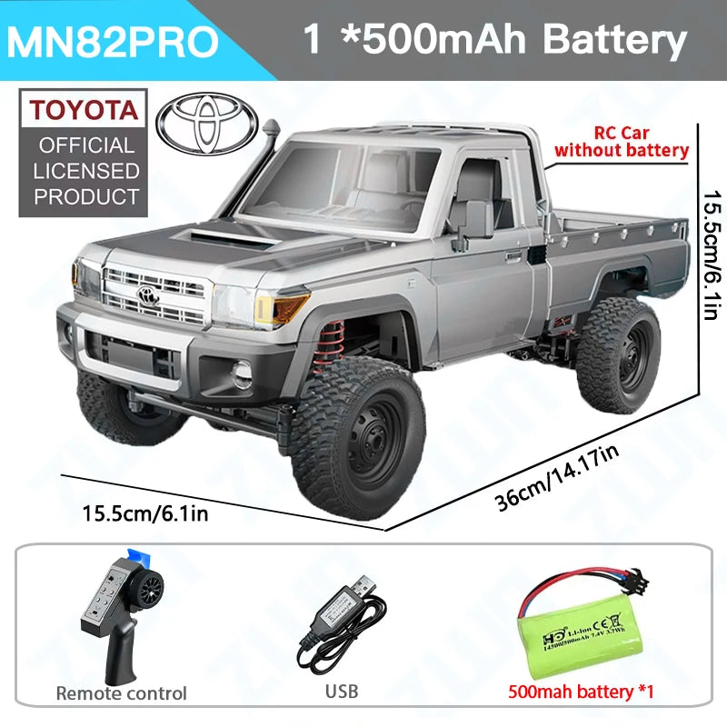 1/12 ZWN MN82 LC79 4WD RC Pickup Truck – Off-Road Climbing Remote Control Car