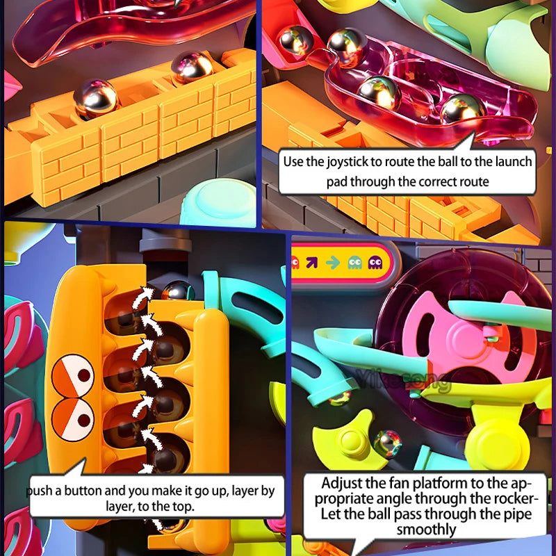 Montessori Rolling Ball Track Toy – Educational Activity Game for Kids