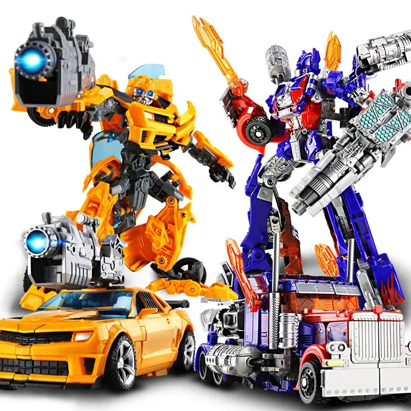 Robot Car Action Figure – Alloy & Plastic Transforming Toy for Kids