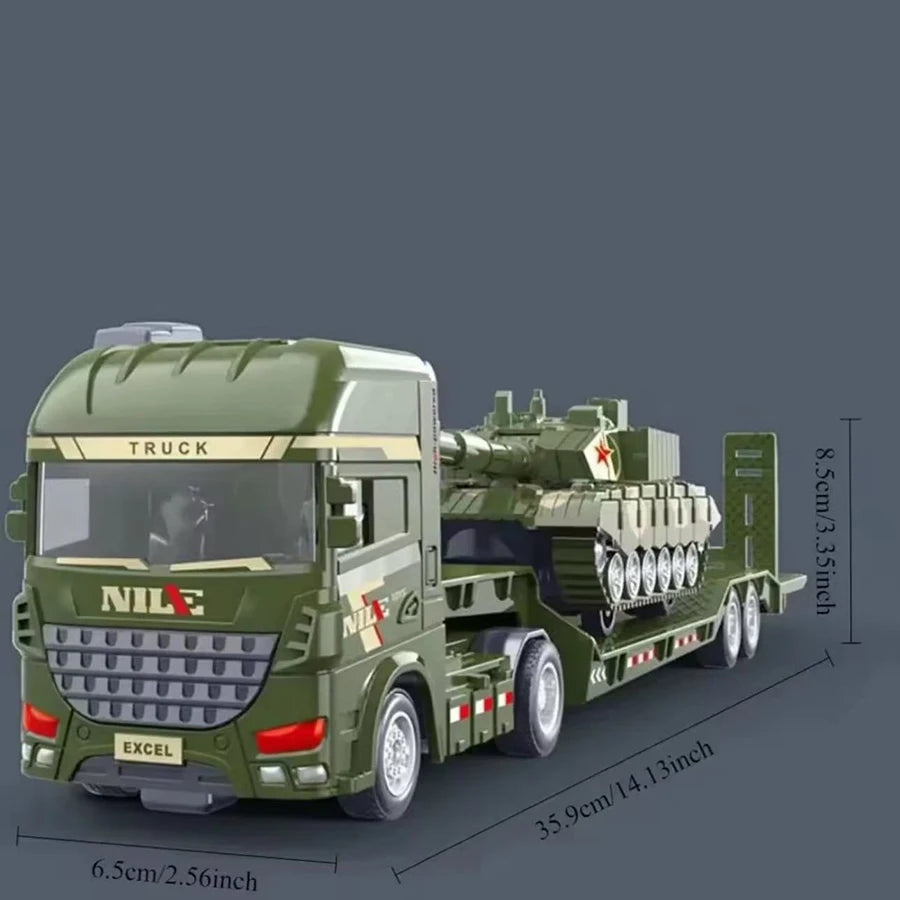 Inertial Excavator Transport Truck Toy – STEM Construction Vehicle Playset for Kids, Push & Go Battery-Free Engineering Car