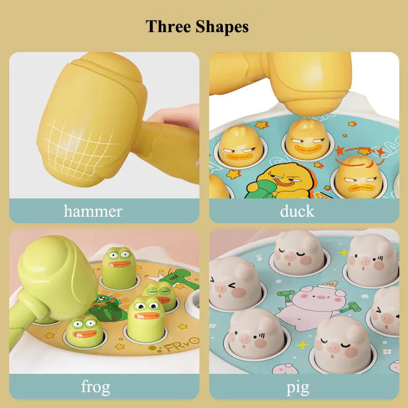 Duck/Frog/Pig Montessori Baby Toy – Educational Hammer Puzzle Game for Toddlers 12–24 Months – Fine Motor Skills & Learning Gift for Boys & Girls