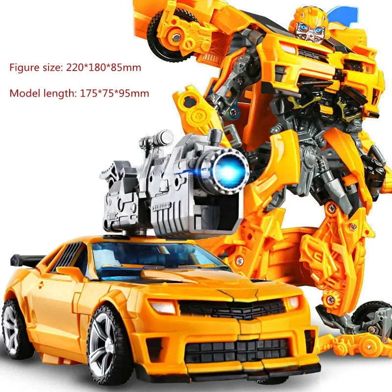 Robot Car Action Figure – Alloy & Plastic Transforming Toy for Kids