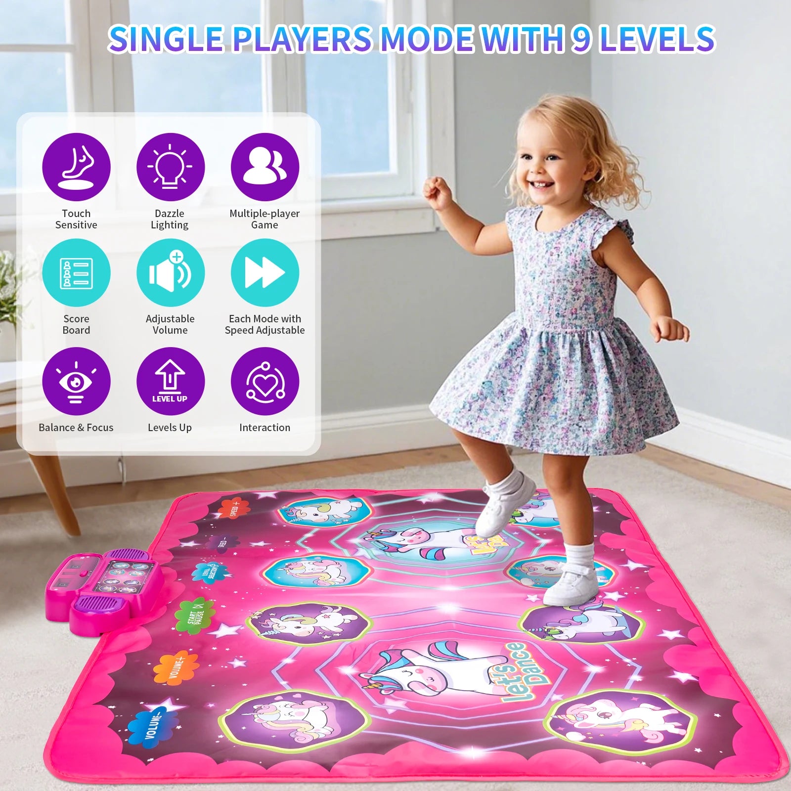Kids Electronic Dance Mat with Music – Double Play