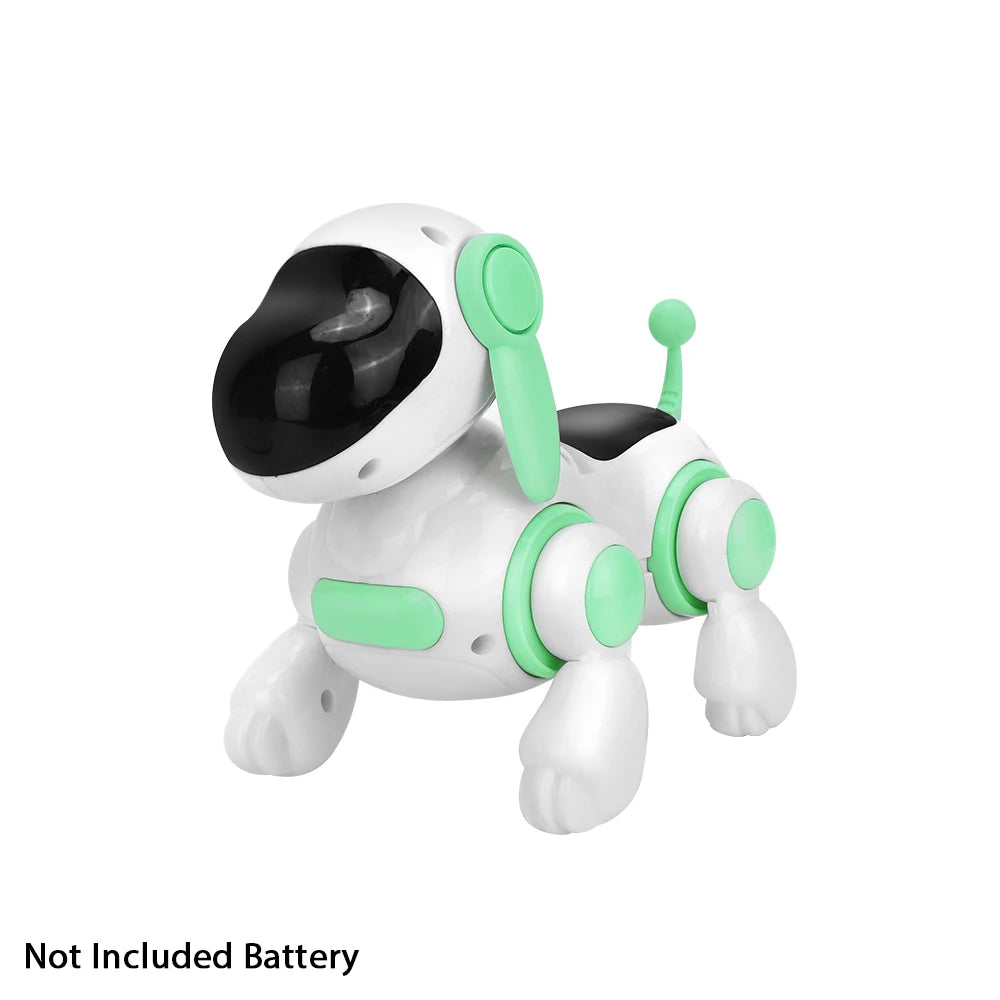 Smart Interactive Robotic Dog – Simulated Walking, Lights, Sound, Music, Educational Crawling & Singing Toy for Kids