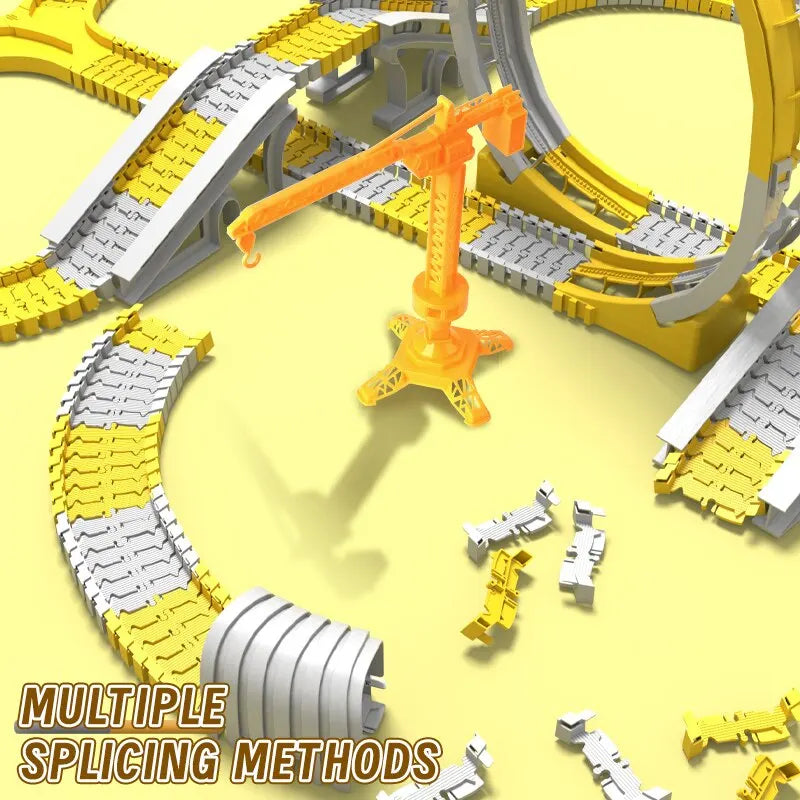 Kids Electric Engineering Track Car Set – Puzzle Train Play Toy