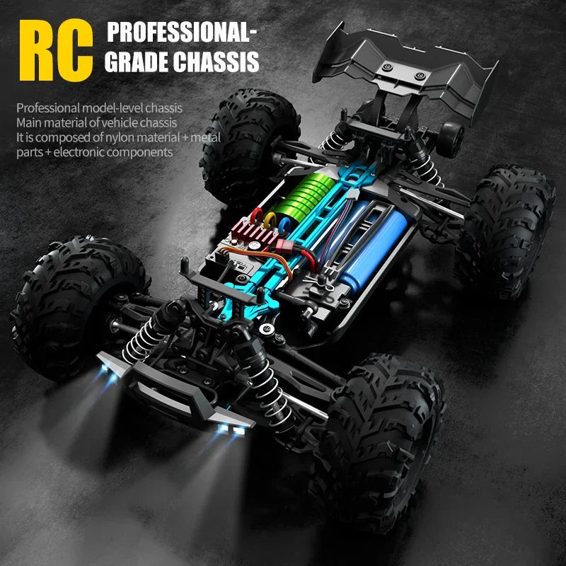 SCY 16102 1:16 4WD RC Car – 50KM/H High-Speed Drift Truck with LED Lights