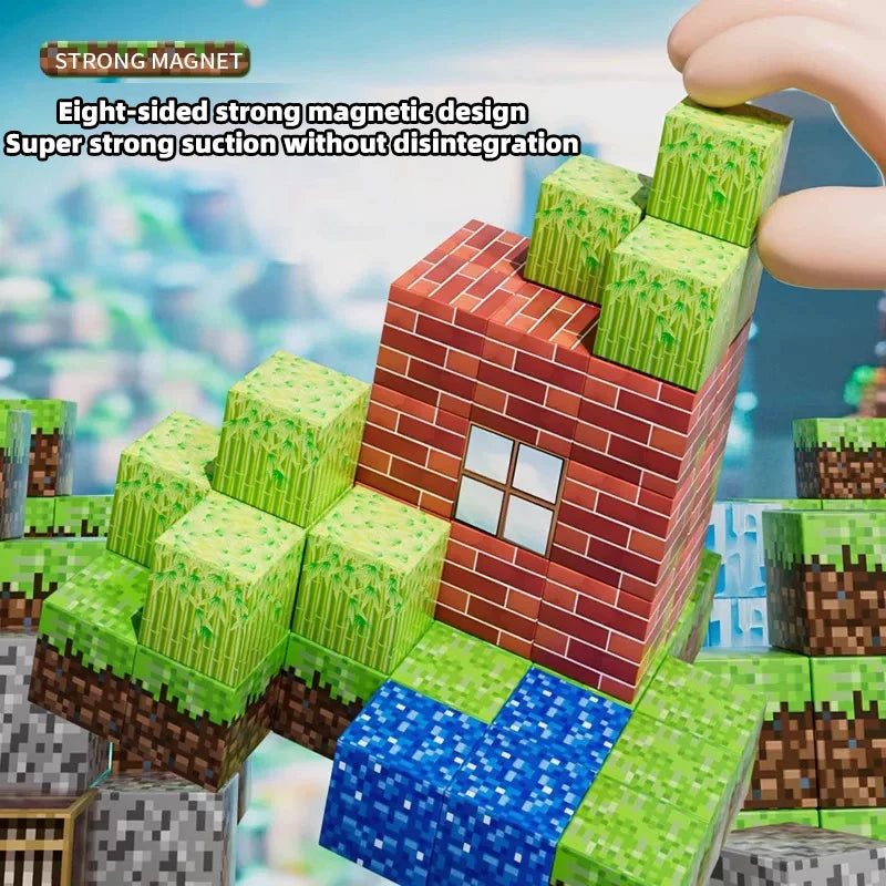 Magnetic Building Blocks Set with Storage Box – Kids’ DIY Assembly Toy