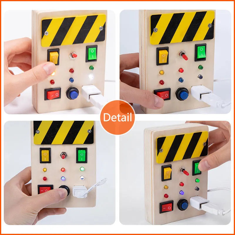 Montessori Wooden Busy Board Sensory Toy 🌟