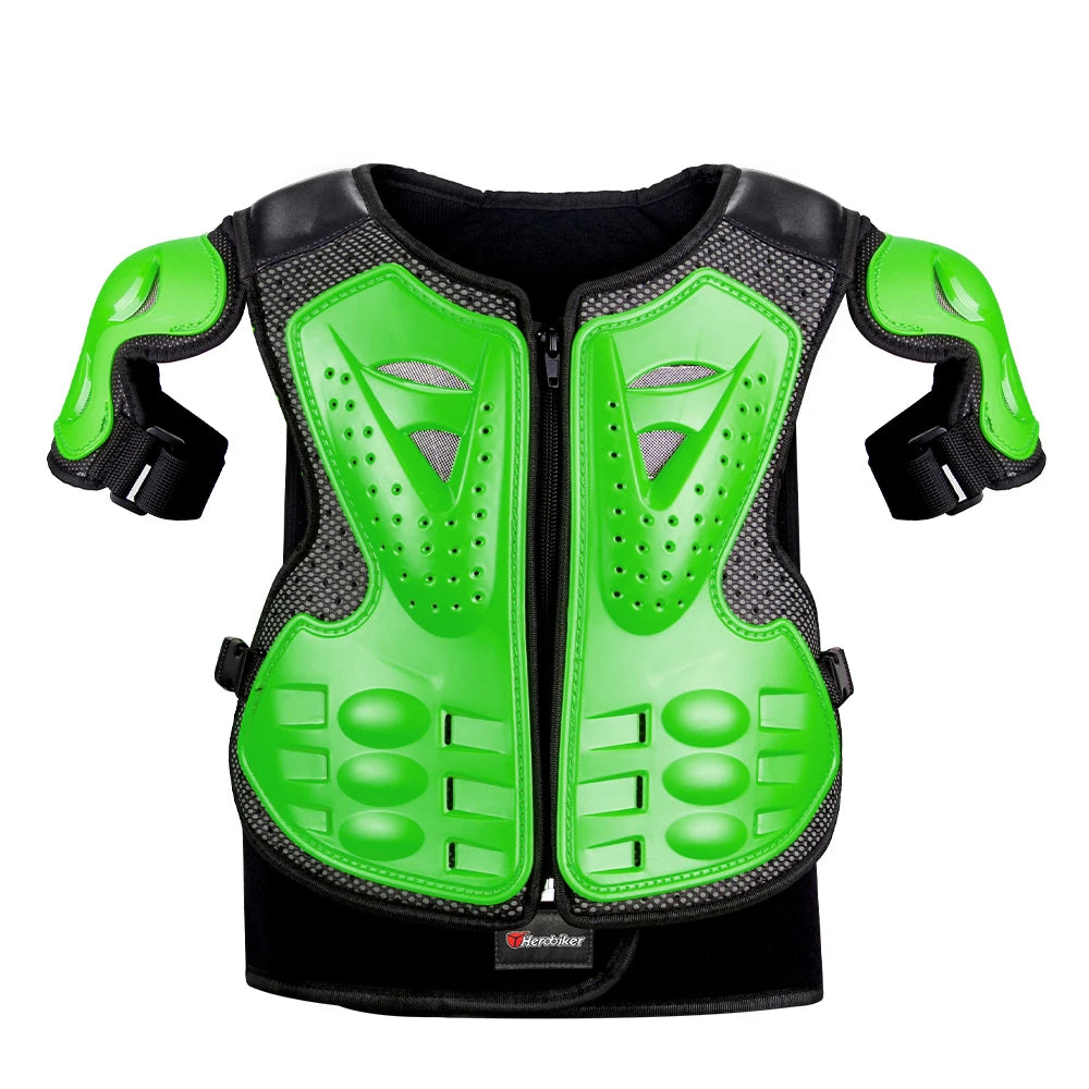 Kids Motocross Motorcycle Protective Armor Set – Body Vest & Kneepads fo