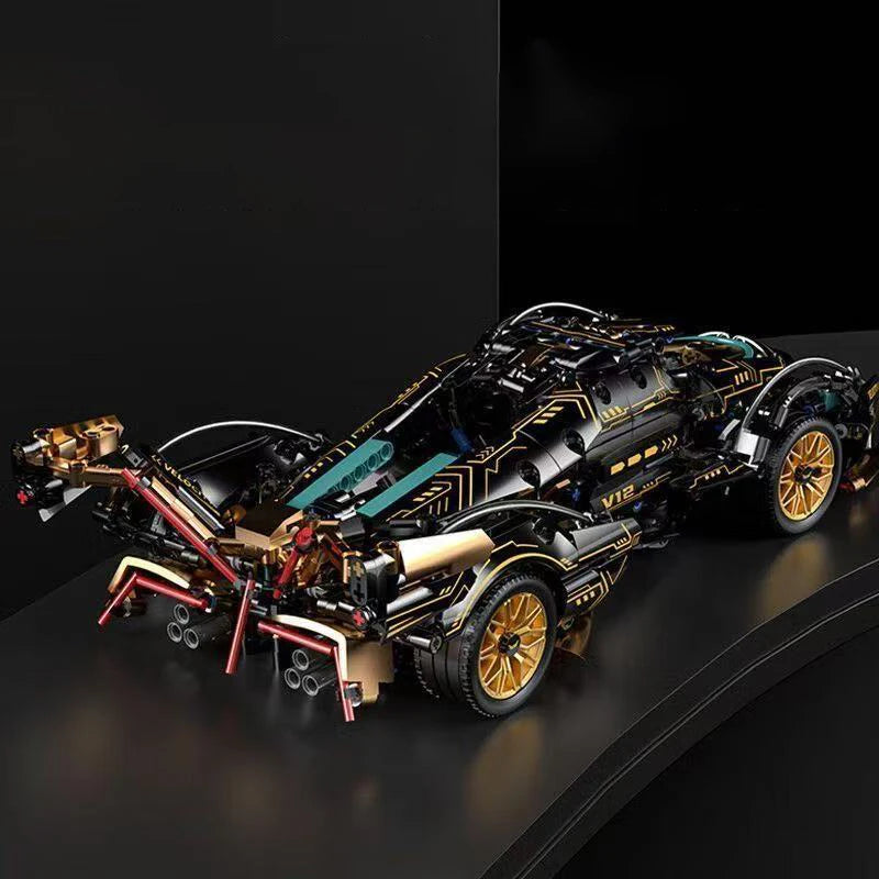 Green Racing Car Building Kit 1690 PCS | Collector Model, ABS Block Assembly, Display Desk Decor for Home & Office