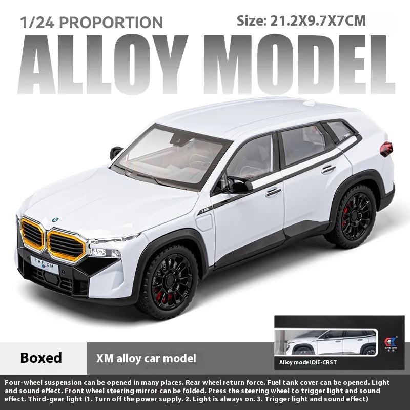 1:24 XM Alloy Car Model Toy with Sound, Lights & Wind-Up Action – For Kids & Collectors