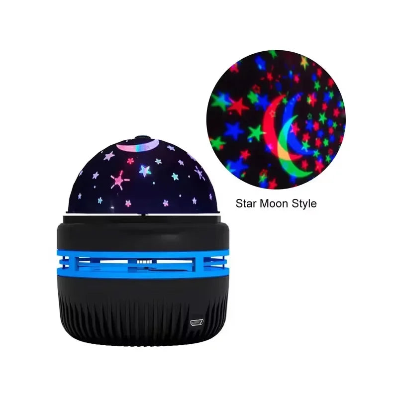 LED Starry Sky Projector Night Light | USB Galaxy Magic Ball Lamp with Moon & Stars