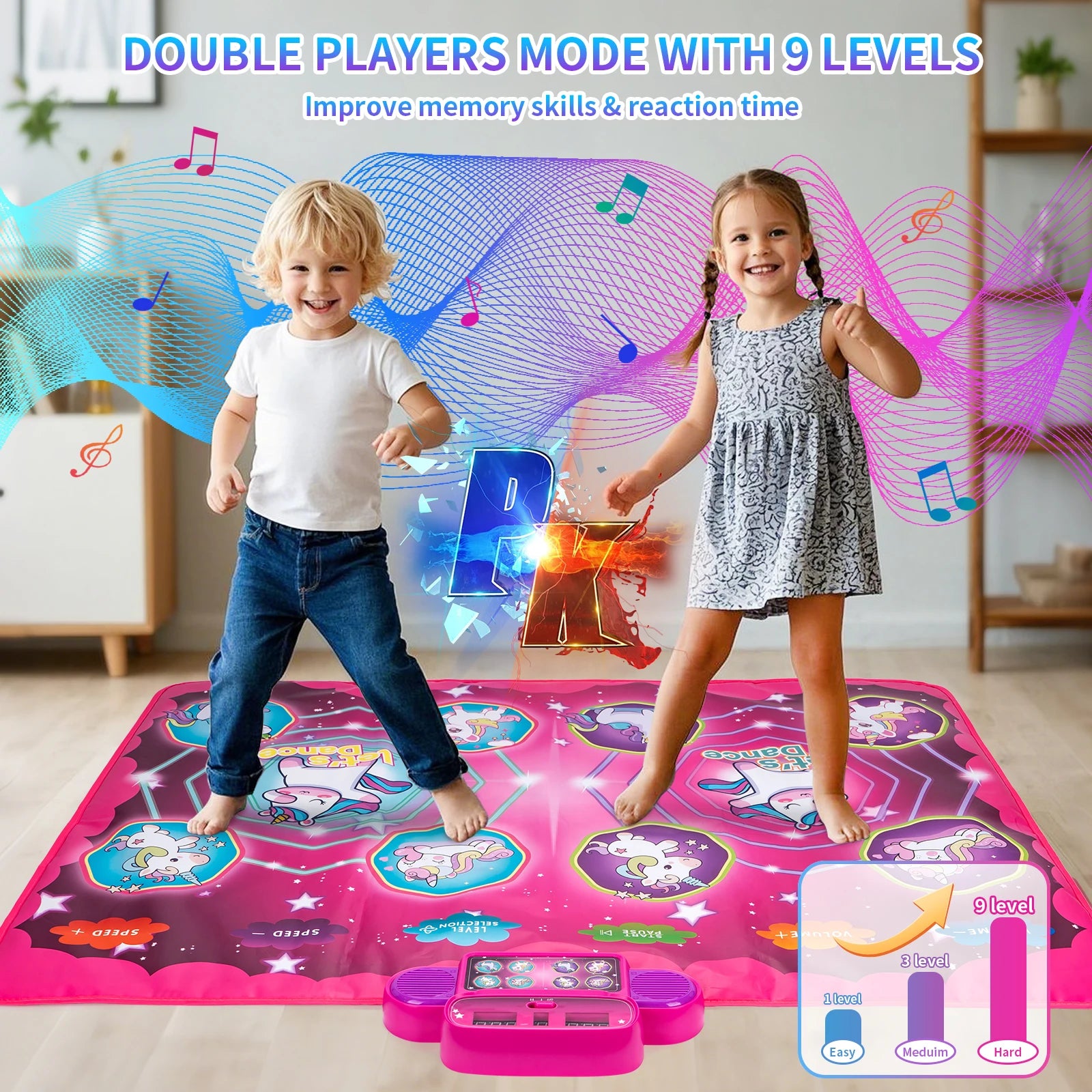 Kids Electronic Dance Mat with Music – Double Play