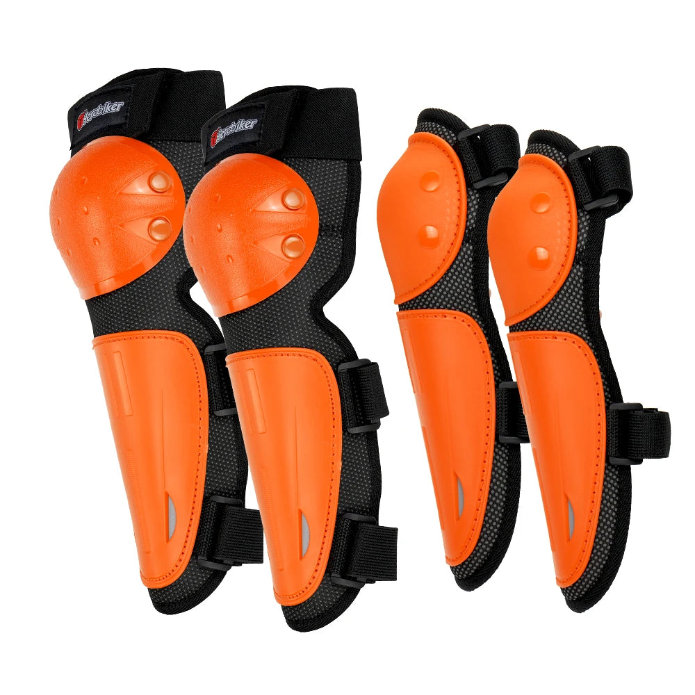 Kids Motocross Motorcycle Protective Armor Set – Body Vest & Kneepads fo