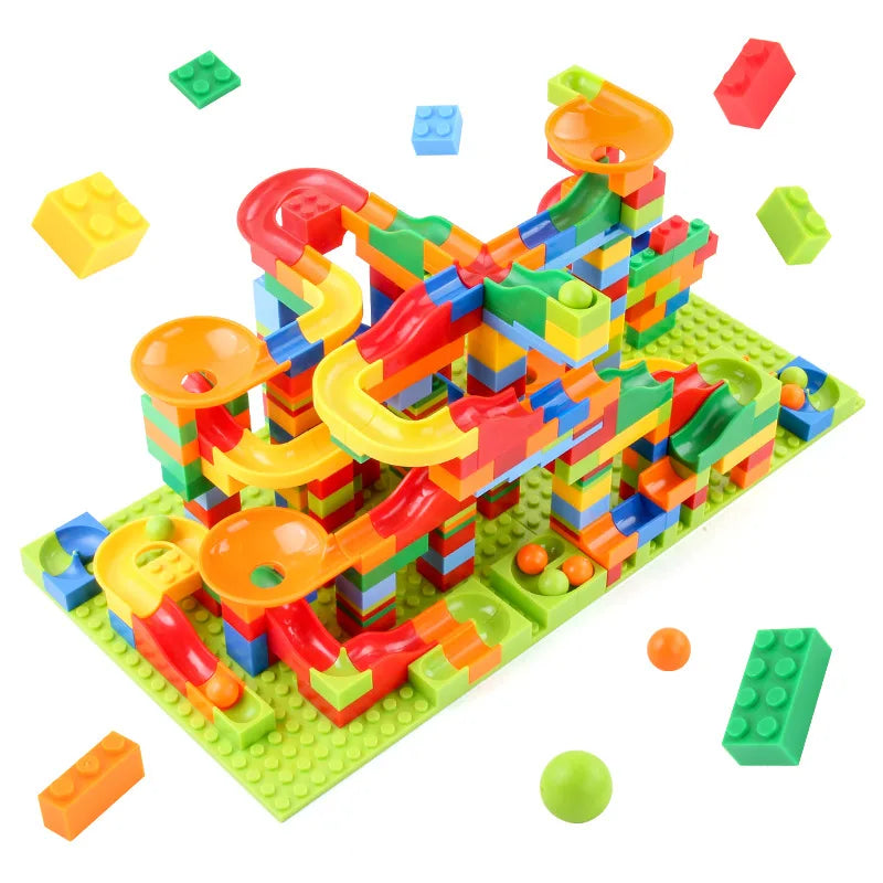 Marble Run STEM Building Set | Maze Track Construction | Compatible Blocks | 84–504 PCS