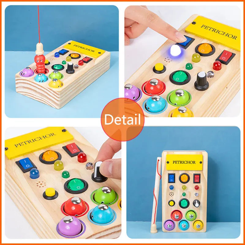 Montessori Wooden Busy Board Sensory Toy 🌟