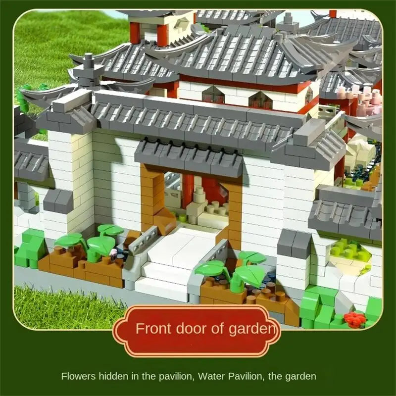 Suzhou Garden Micro Bricks Building Set – Mini Architecture Puzzle | Chinese Classical Garden Model Toy | Micro Particle Assembly Kit