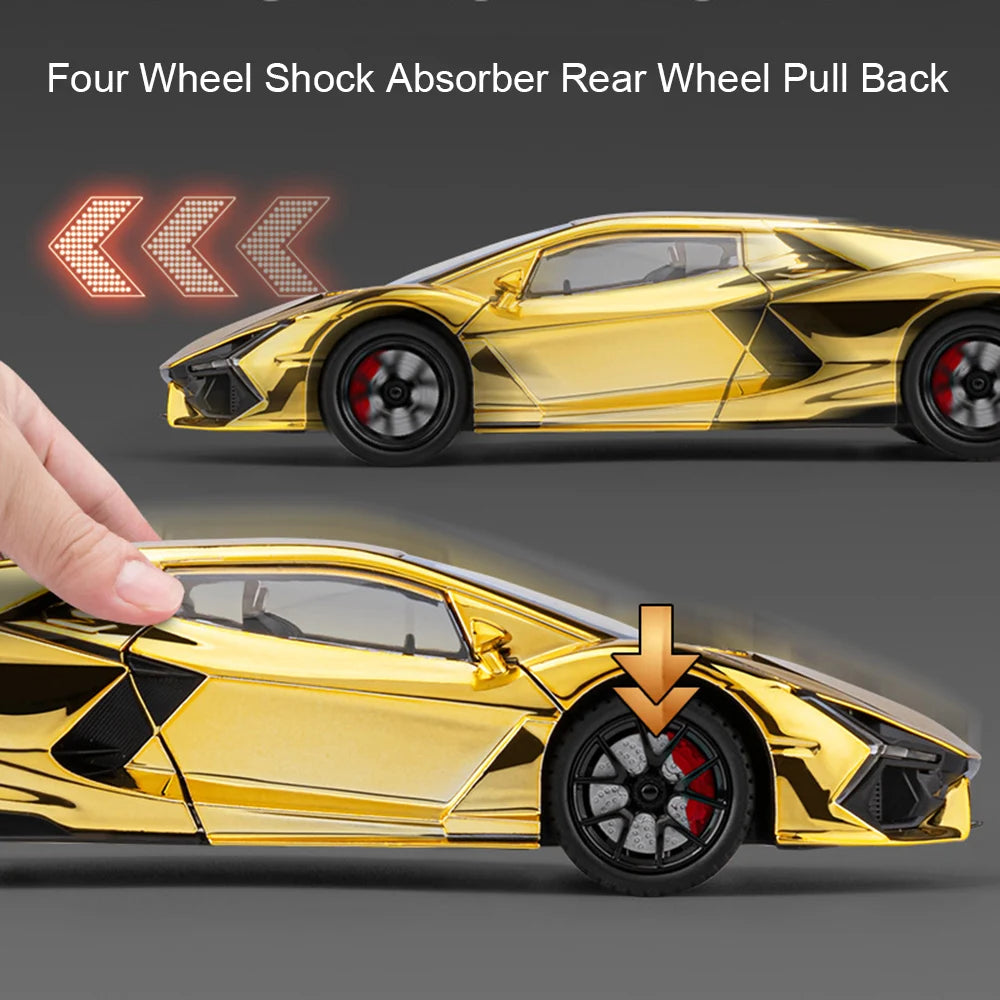 1:24 REVUELTO Diecast Supercar – Alloy Model with Sound, Light & Pull-Back