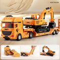 Inertial Excavator Transport Truck Toy – STEM Construction Vehicle Playset for Kids, Push & Go Battery-Free Engineering Car