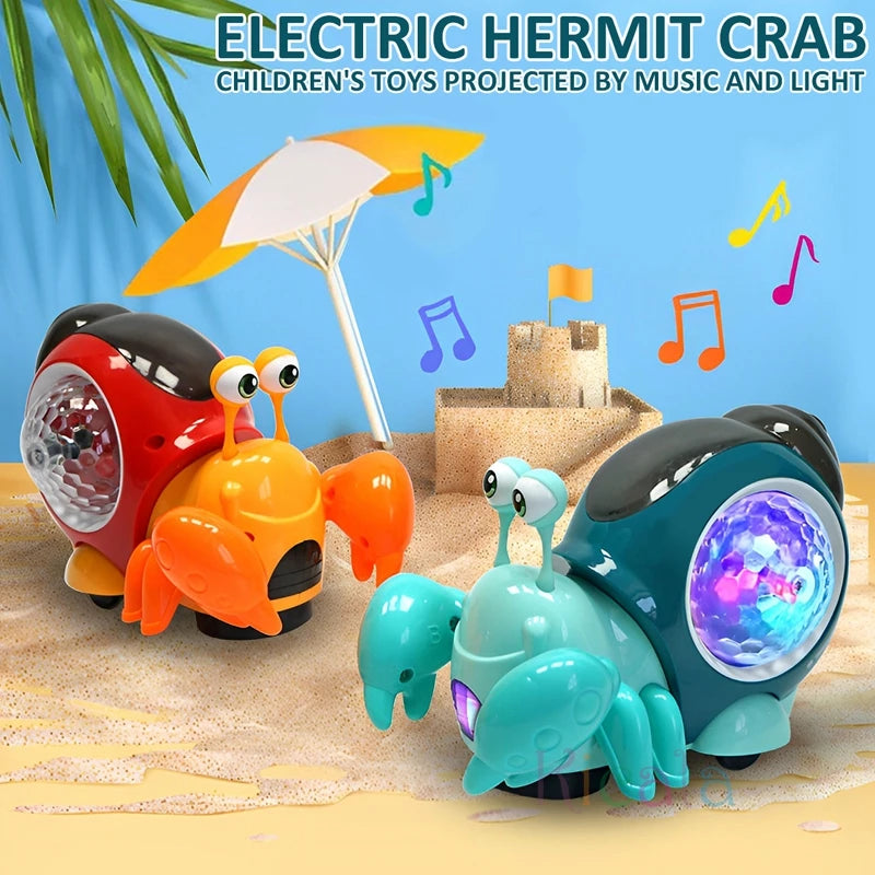 Crawling Crab Baby Toy with Music & Lights • Interactive Moving Toddler Toy • Dancing Sensory Learning Toy for 0–12 Months