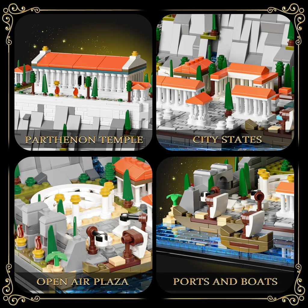 Acropolis of Athens Mini Building Blocks – 1752 PCS Educational Architecture Model Set